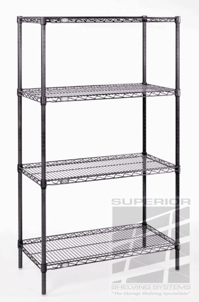 Silver Epoxy Finish Nexel  Wire Shelf 18"W x 36"L 